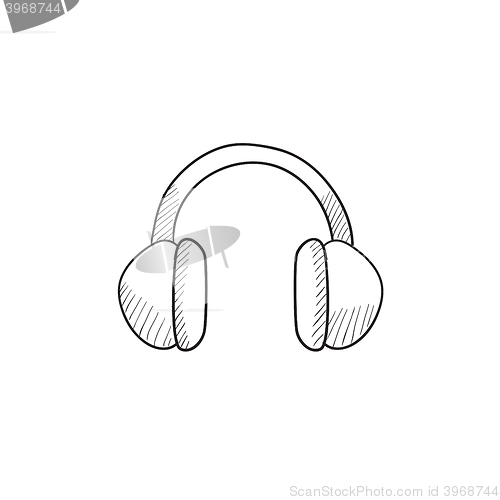 Image of Headphone sketch icon.