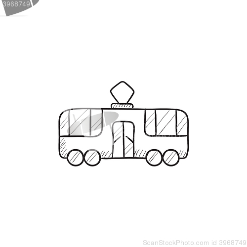 Image of Tram sketch icon.