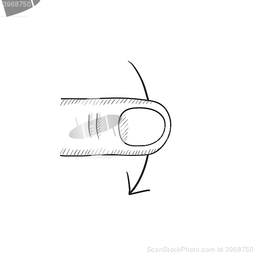 Image of Touch screen gesture sketch icon.