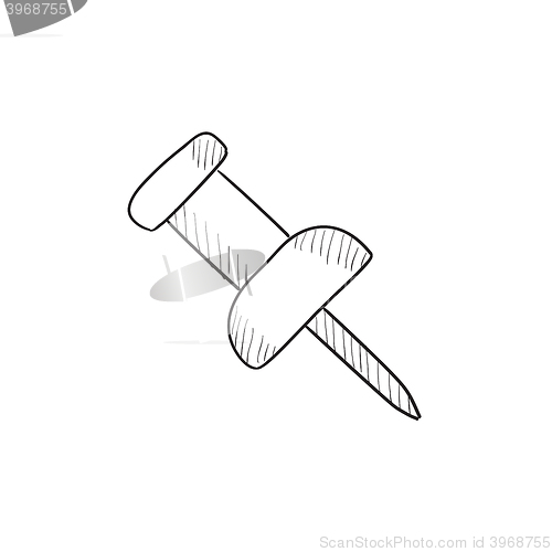 Image of Pushpin sketch icon.