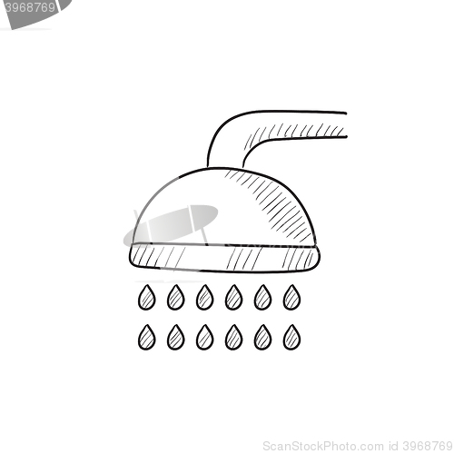 Image of Shower sketch icon.