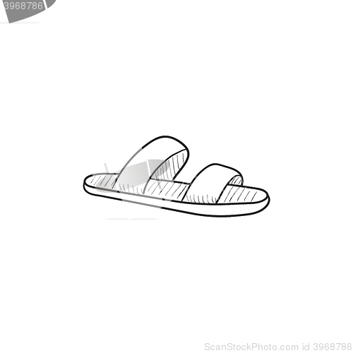 Image of Flip-flops sketch icon.