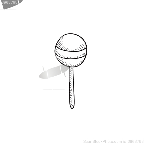 Image of Round lollipop sketch icon.