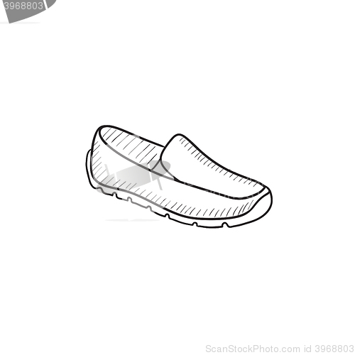 Image of Male shoe sketch icon.