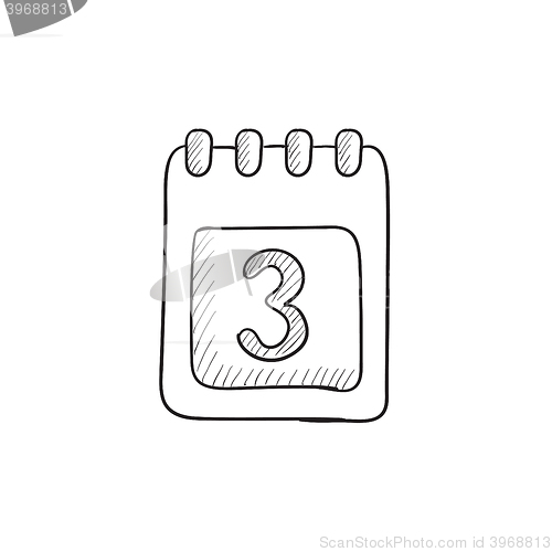 Image of Calendar sketch icon.