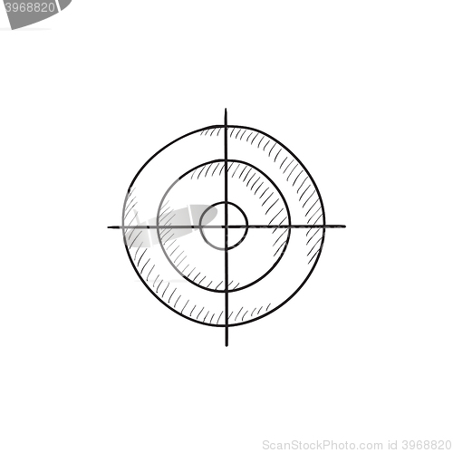 Image of Shooting target sketch icon.