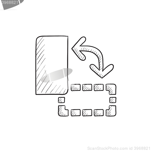Image of Page orientation sketch icon.