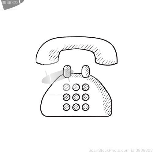 Image of Telephone sketch icon.