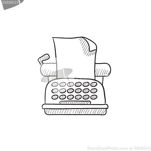 Image of Typewriter sketch icon.