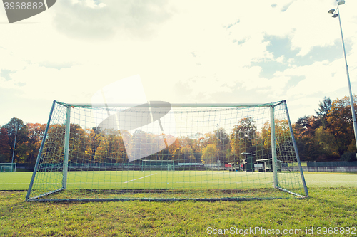 Image of football goal on field