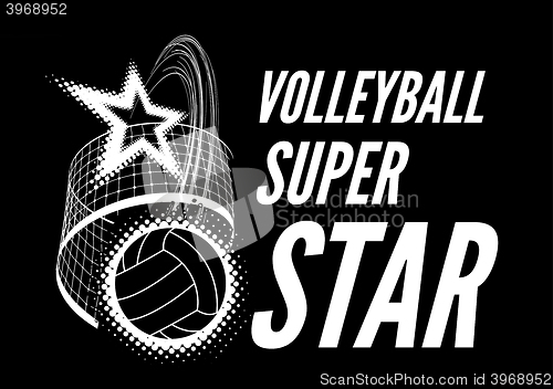 Image of Volleyball super star design