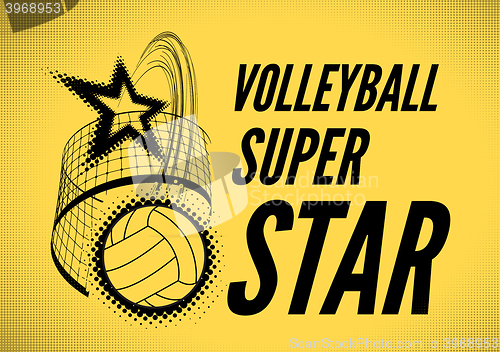 Image of Volleyball super star design