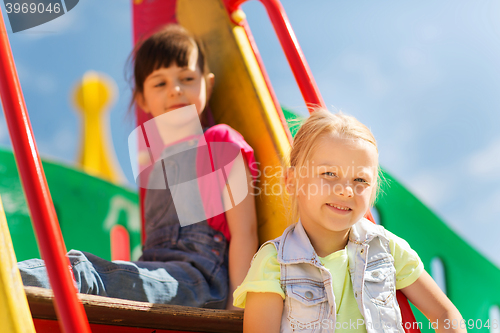 Image of happy kids on children playground