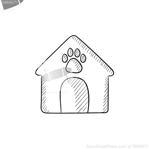 Image of Doghouse sketch icon.