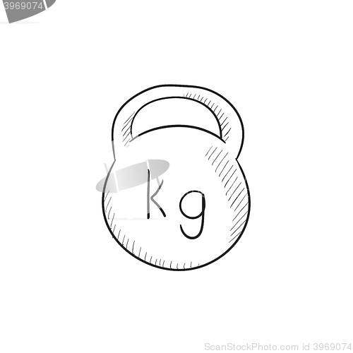 Image of Kettlebell sketch icon.