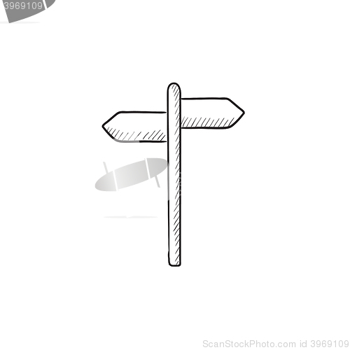 Image of Travel traffic sign sketch icon.