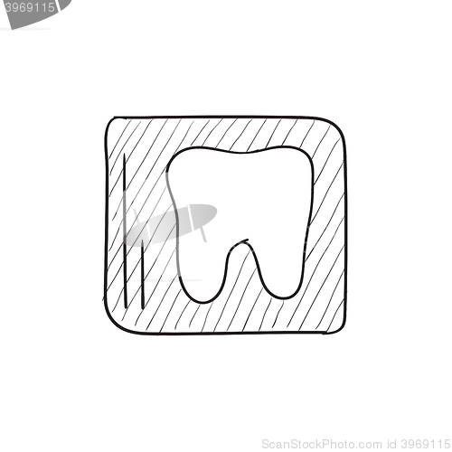 Image of X-ray of tooth sketch icon.