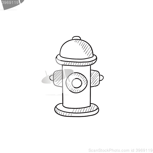 Image of Fire hydrant  sketch icon.