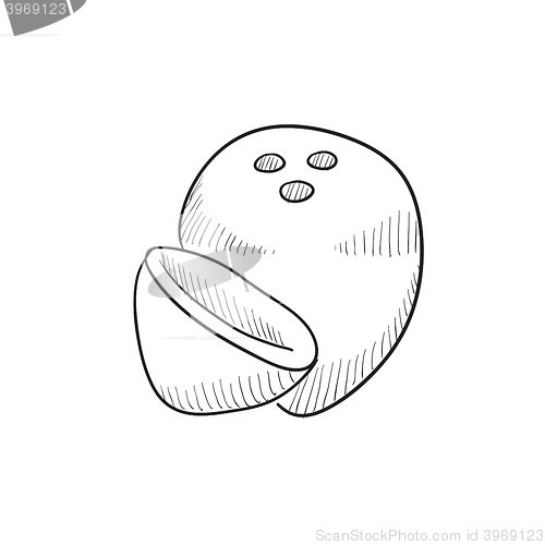 Image of Coconut sketch icon.