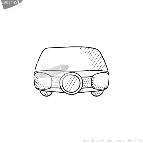 Image of Multimedia projector sketch icon.