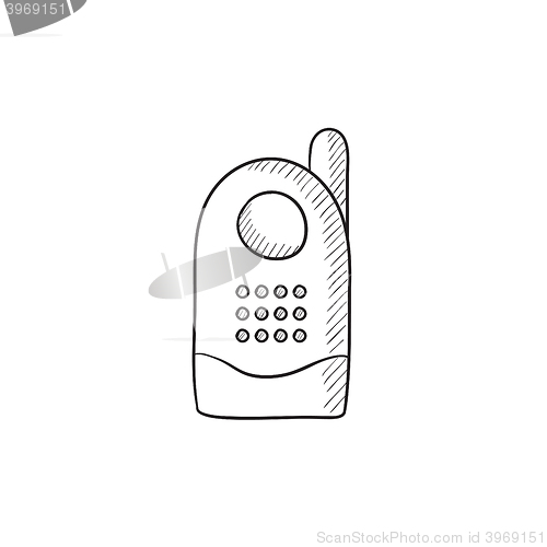 Image of Radio baby monitor sketch icon.