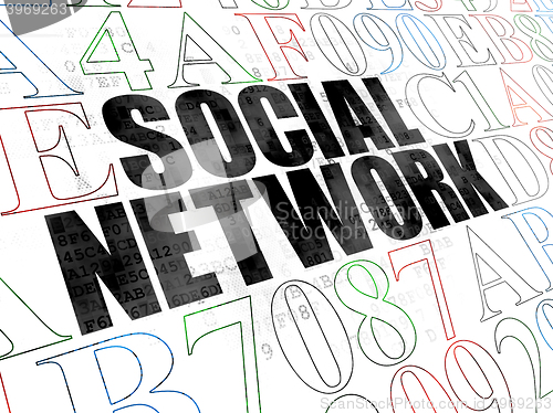 Image of Social network concept: Social Network on Digital background