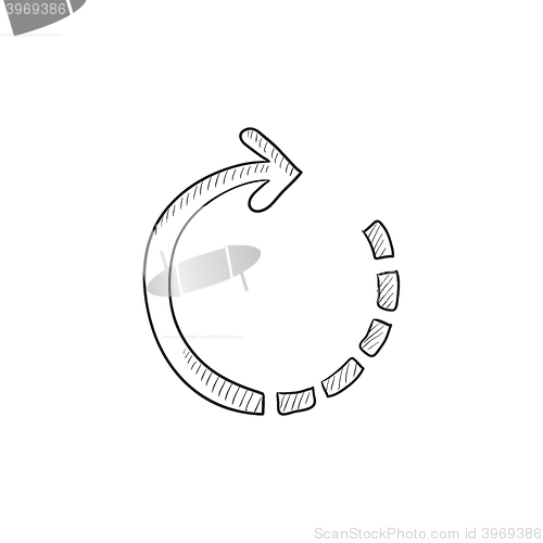 Image of Refresh arrow sketch icon.