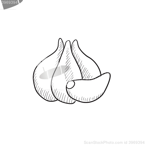 Image of Garlic sketch icon.