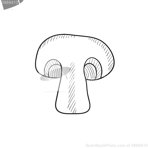 Image of Mushroom sketch icon.