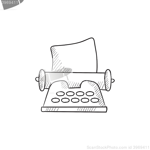 Image of Typewriter sketch icon.