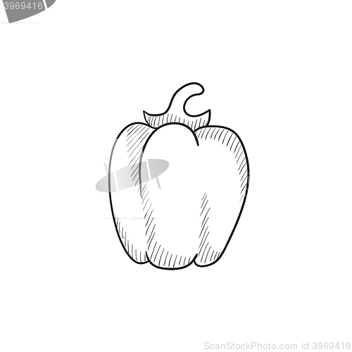 Image of Bell pepper sketch icon.