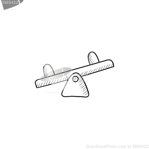 Image of Seesaw sketch icon.