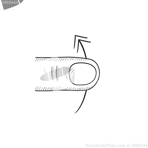 Image of Touch screen gesture sketch icon.