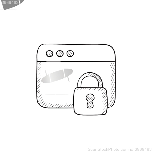 Image of Security browser sketch icon.