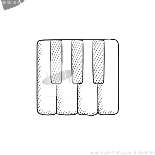 Image of Piano keys sketch icon.