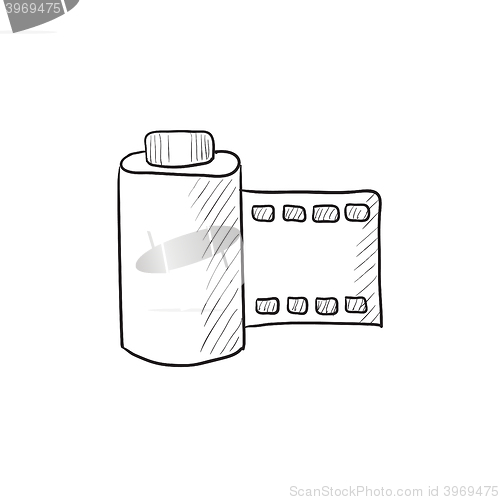 Image of Camera roll sketch icon.