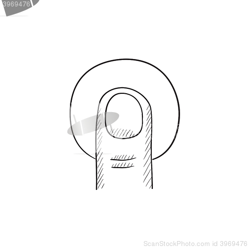 Image of Touch screen gesture sketch icon.