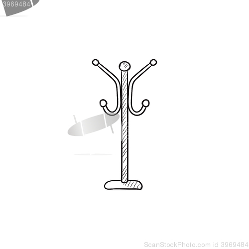 Image of Hanger for outer clothing sketch icon.