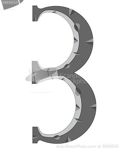 Image of Numeral three