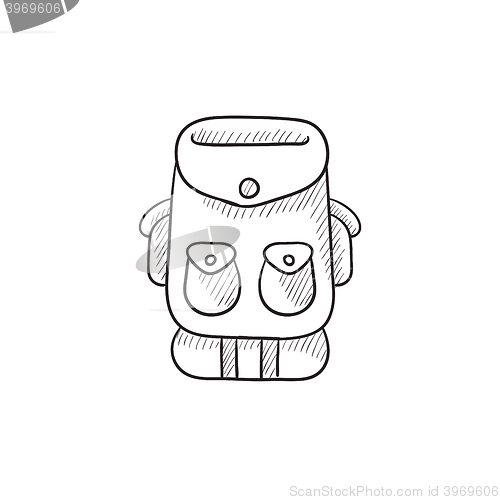 Image of Backpack sketch icon.