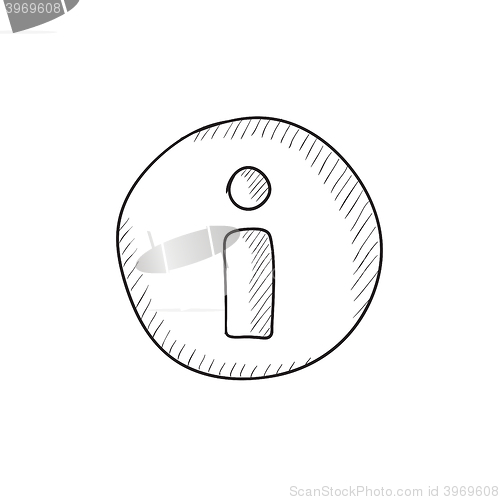 Image of Information sign sketch icon.