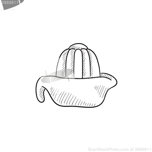 Image of Lemon squeezer sketch icon.