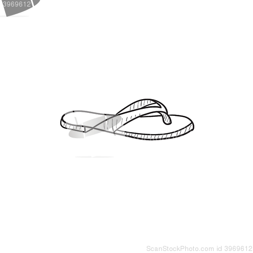 Image of Flip-flops sketch icon.