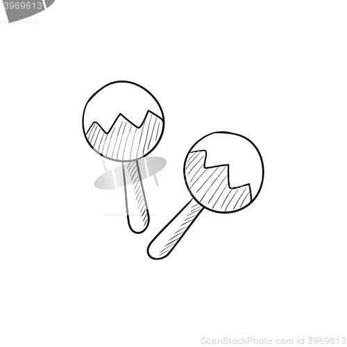 Image of Maracas sketch icon.