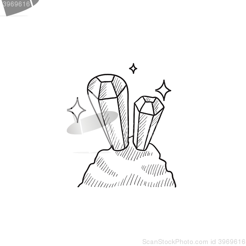 Image of Gemstones sketch icon.