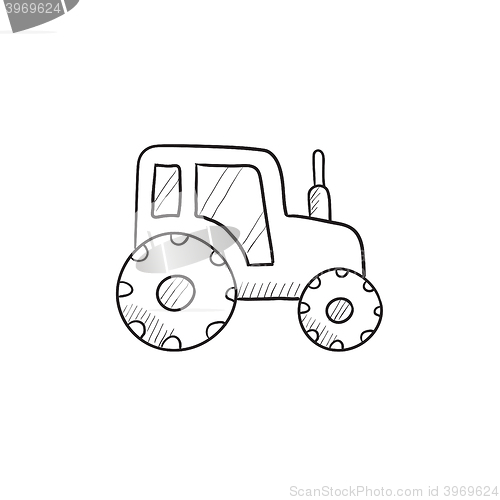 Image of Tractor sketch icon.