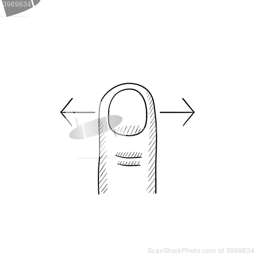 Image of Touch screen gesture sketch icon.