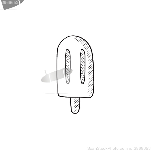 Image of Popsicle sketch icon.