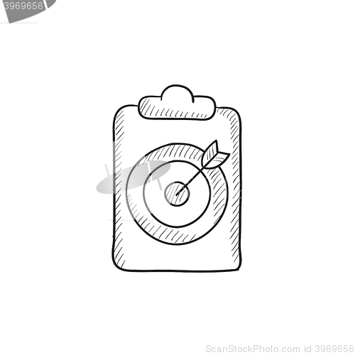 Image of Target board and arrow sketch icon.