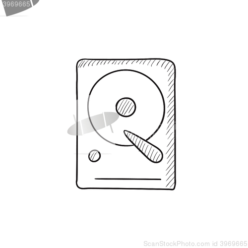 Image of Hard disk sketch icon.